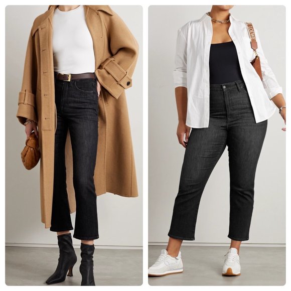 Good American Good Legs Straight Womens 12/31 Black Cashmere High Rise - Picture 2 of 16